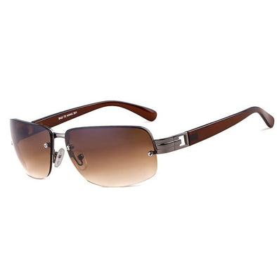 LUX Men's Rimless Sunglasses - Brown