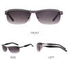 Men's Rimless Flat-Top Sunglasses - Black Fade & Black