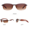 Men's Rimless Flat-Top Sunglasses - Brown & Brown